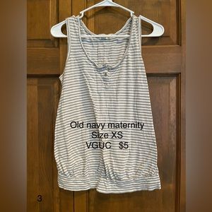 XS White and grey maternity tank by Old Navy